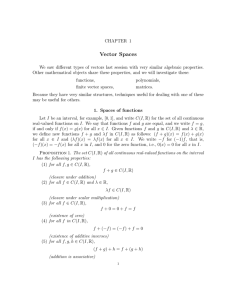 Vector Spaces