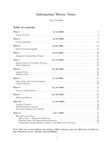 Information Theory Notes