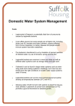 Domestic Water system management