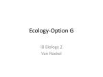 Ecology-Option G - IB BiologyMr. Van Roekel Salem High School