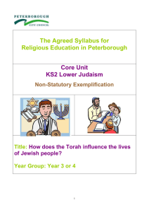 Core Units KS 2 lower Judaism - Peterborough Education Network