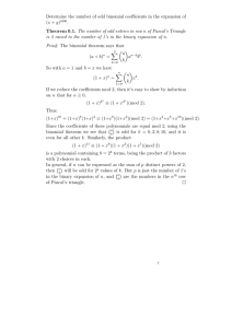 Determine the number of odd binomial coefficients in the expansion