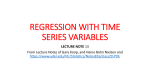 REGRESSION WITH TIME SERIES VARIABLES