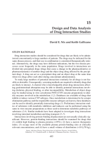 15 Design and Data Analysis of Drug Interaction Studies