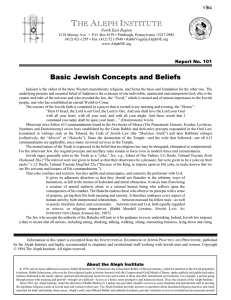 Basic Jewish Concepts and Beliefs