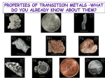 General Properties of Transition Metals