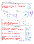 The sum of the measures of the central angles of a circle with no