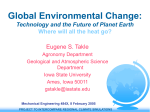 Global Environmental Change - Department of Geological and