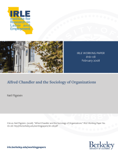 Alfred Chandler and the Sociology of Organizations