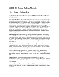 GUIDE TO Reform Judaism30 stories