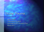 Ocular Trauma - fmhs.auckland.ac.nz