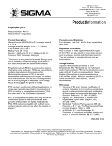 Polyethylene glycol Product Number P 5413 Store at Room