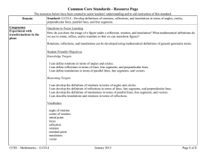 Unwrapped Standards: G.CO.4 - Develop definitions of