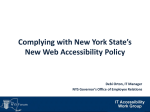 Complying with New York State`s New Web Accessibility Policy