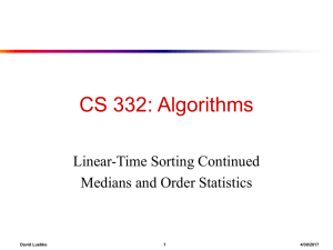 CS 332: Algorithms