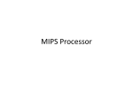 MIPS Processor - FSU Computer Science