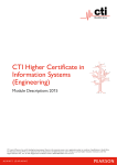 CTI Higher Certificate in Information Systems (Engineering)
