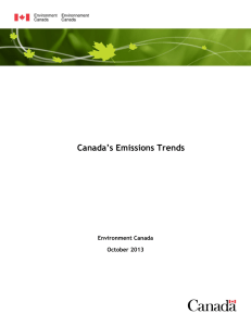 Canada`s Emissions Trends 2013