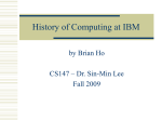 History of Computing at IBM - Department of Computer Science