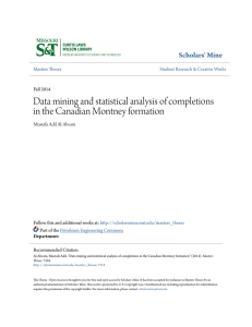 Data mining and statistical analysis of completions
