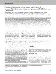 Diagnosis and management of acute myeloid leukemia in adults