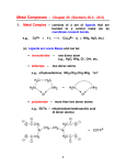 Metal Complexes -- Chapter 25 (Sections 25.3