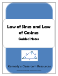 Law of Sines and Law of Cosines Guided Notes
