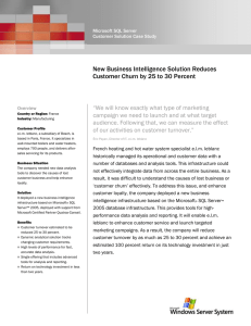 New Business Intelligence Solution Reduces Customer Churn by 25