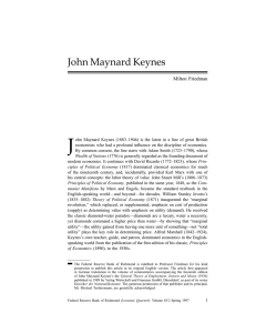John Maynard Keynes - Federal Reserve Bank of Richmond