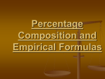 Percentage Composition and Empirical Formulas