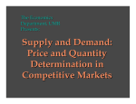 Supply and Demand: Price and Quantity Determination in