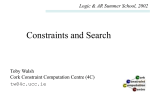 Constraints and Search - School of Computing Science