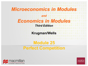 price-taking firm`s optimal output rule