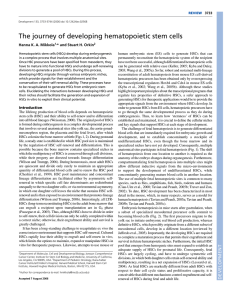 The journey of developing hematopoietic stem cells