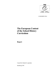 The European Content of the School History Curriculum