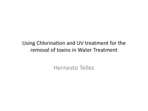 Toxins removal in Water Treatment