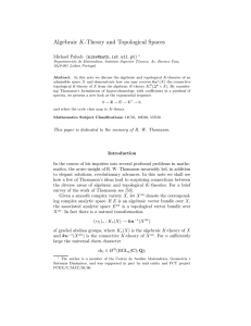Algebraic K-Theory and Topological Spaces