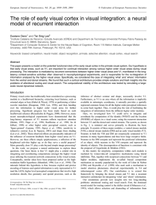 The role of early visual cortex in visual integration: a neural model of