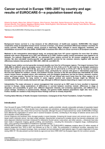 Cancer survival in Europe 1999–2007 by country and