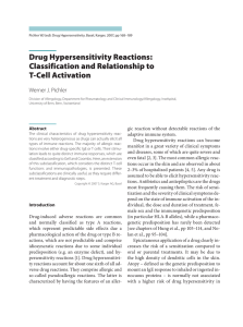 Drug Hypersensitivity Reactions: Classification and
