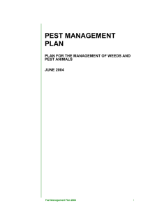 Pest Management Plan - Wellington City Council