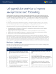 Using predictive analytics to improve sales processes and forecasting