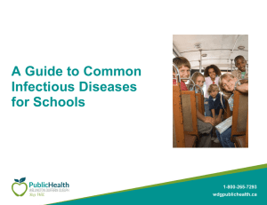 A Guide to Common Infectious Diseases for Schools (PDF, 23 pages