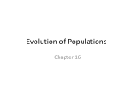 Evolution of Populations