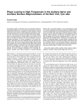 Phase Locking to High Frequencies in the Auditory Nerve and