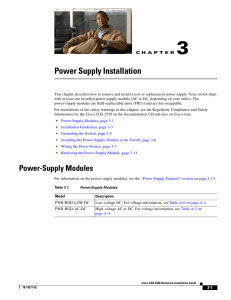 Power Supply Installation