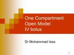 One Compartment Open Model IV bolus