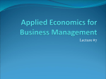 Applied Economics for Business Management