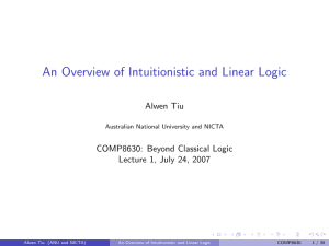 An Overview of Intuitionistic and Linear Logic