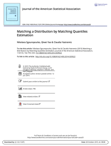 Matching a Distribution by Matching Quantiles